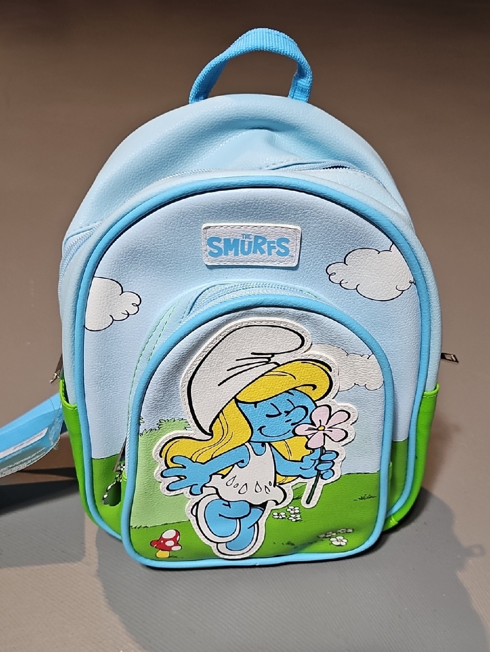 The Smurfs Smurfette Mini Backpack Schoolbag Y2K Kids Girls Teen Kawaii Cartoon